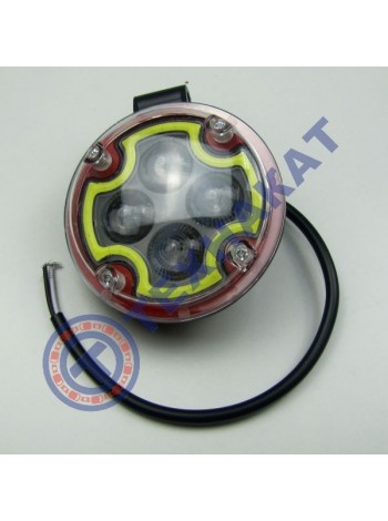 Фара LED круглая 12W + LED кольцо