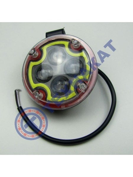 Фара LED круглая 12W + LED кольцо