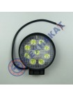 Фара LED круглая 27W широкий луч