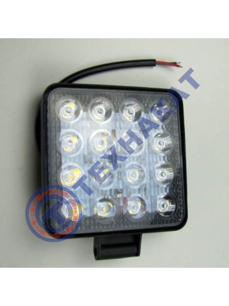 Фара LED квадратная 48W 16 диодов