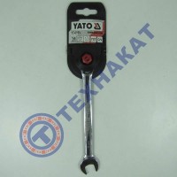 Ключ М14 рожково-накидной с трещёткой YT-0195 YATO