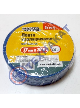 Лента изоляционная Mastertool - 15м х17х0,15мм синяя