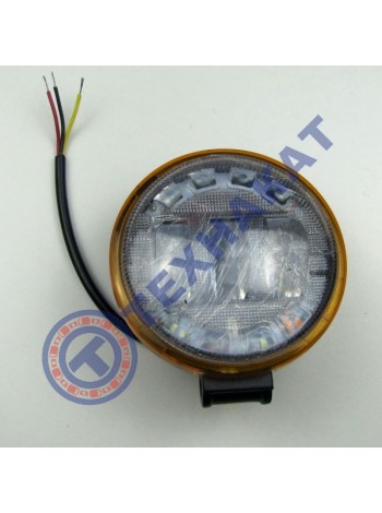 Фара LED круглая 30W + LED кольцо