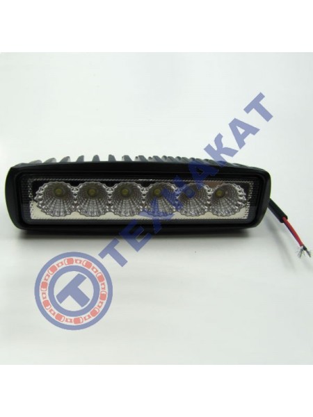 Фара LED прямоугольная 18W 6 диодов