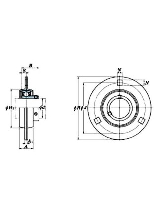 Корпус подшипника PF 62 (PF206) KONLON