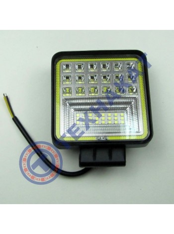 Фара LED квадратная 126W 42 лампы + LED кольцо