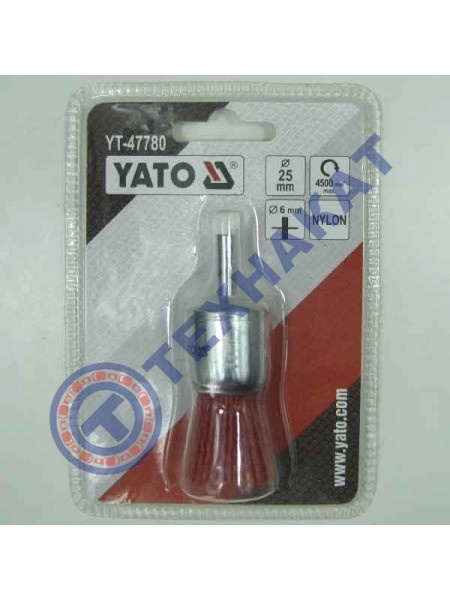 Щетка зачистная (нейлон) для дрели YT-47780 YATO