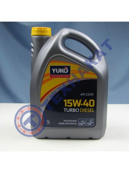 Масло моторное YUKO TURBO DIESEL 15W-40 API CD/SF (канистра 5л)