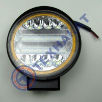 Фара LED круглая 72W 42 лампы + LED кольцо