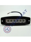 Фара LED прямоугольная 18W 6 диодов внутренняя