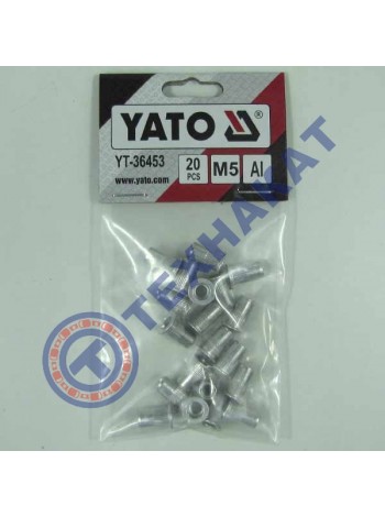 Нитогайка М5 алюминиевая YT-36453 YATO
