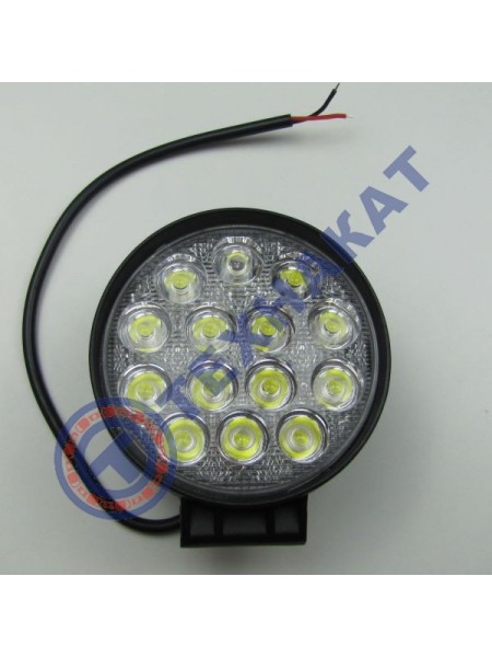 Фара LED круглая 42W широкий луч