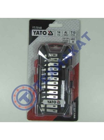 Ножи прецизионные с держателем YT-75140 YATO
